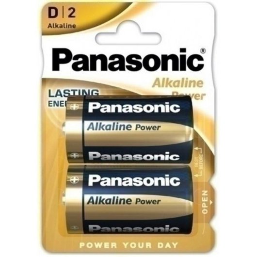 Alkaline Batterie Panasonic LR20 D 1,5 V 2 Stück Blau Gold