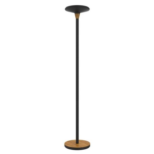 Lámpara de Pie LED Unilux Baly Bamboo Negro con Atenuador Táctil