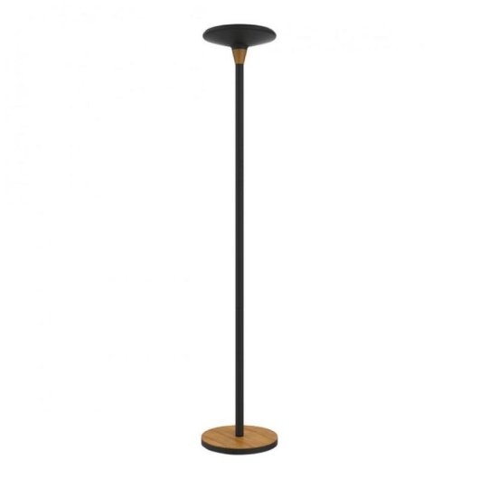 Lámpara de Pie LED Unilux Baly Bamboo Negro con Atenuador Táctil