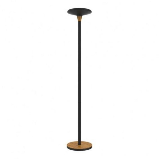 Lámpara de Pie LED Unilux Baly Bamboo Negro con Atenuador Táctil