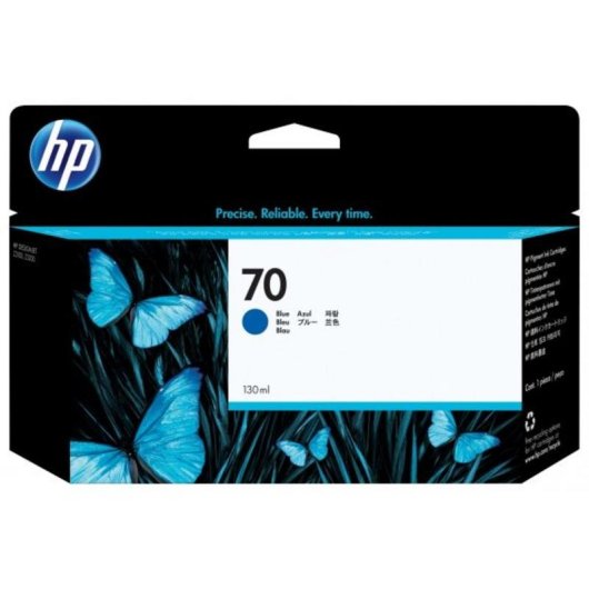 Cartucho de Tinta HP 70 Azul 130 ml para Impresoras Designjet Z2100, Z3100, Z3200