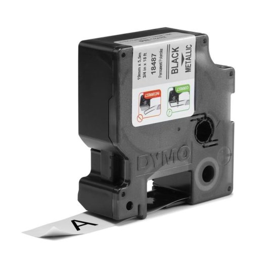 Fitas para impressora de etiquetas Dymo Rhino poliéster 19 mm x 5,5 m preto