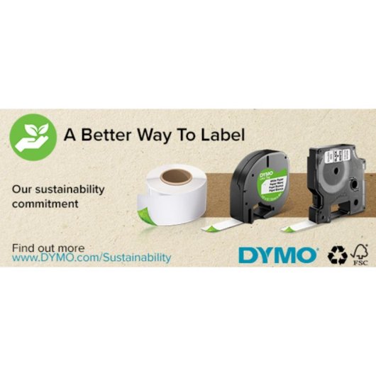 Cinta DYMO D1 Nylon Negro sobre Blanco 19mm x 3,5m Etiquetas Durables