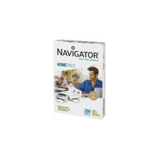 Papel A4 Navigator Home Pack Universal 90 g/m² 250 hojas Blanco Pack 3 unidades