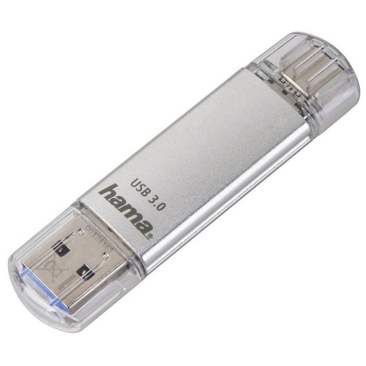 Chiavetta USB HAMA C-Laeta 32 GB USB-C e USB-A 3.2 Gen 1 Argento