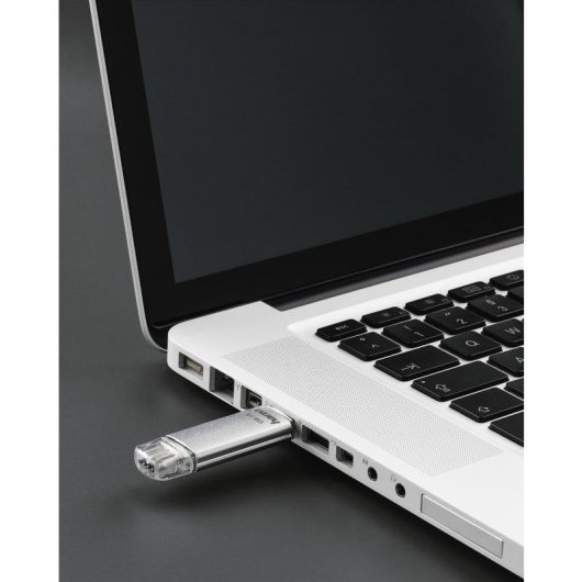 Chiavetta USB HAMA C-Laeta 32 GB USB-C e USB-A 3.2 Gen 1 Argento
