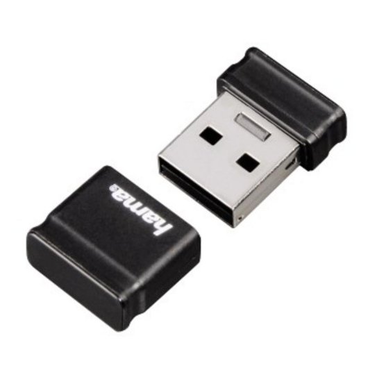 Chiavetta USB HAMA Smartly 64GB USB 2.0 Nera con Cappuccio