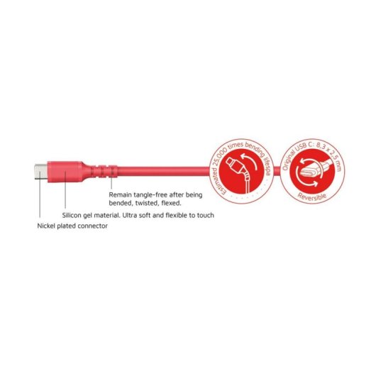 Kabel USB DCU Advance Tecnologic 1m USB 2.0 USB A nach USB C Rot