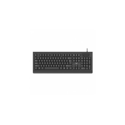 Teclado Ewent EW3287 membrana completo USB com leitor de cartão inteligente preto