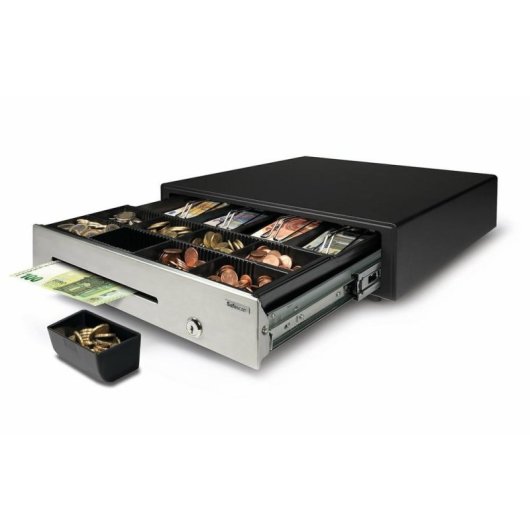 Contenitore per monete Safescan 4141CC Nero Plastica 8 scomparti