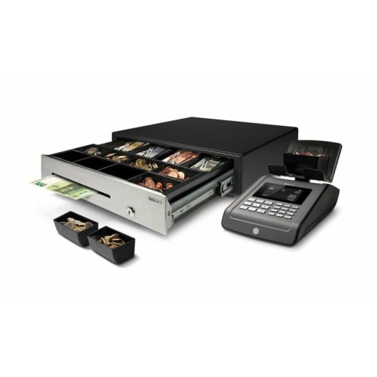 Contenitore per monete Safescan 4141CC Nero Plastica 8 scomparti