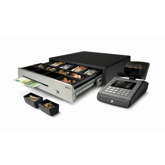 Contenitore per monete Safescan 4141CC Nero Plastica 8 scomparti