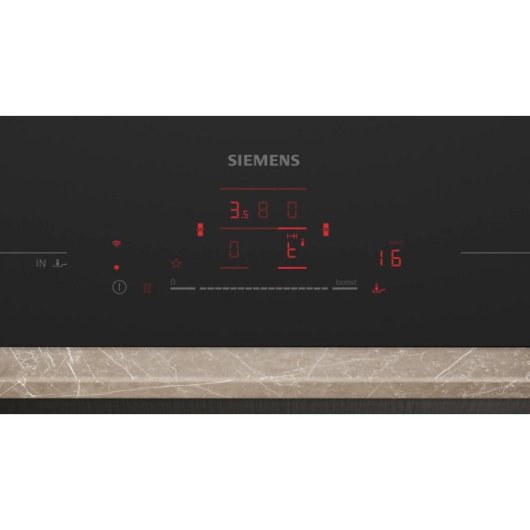 Placa de Inducción Siemens iQ700 EX81AHL26E 80 cm con 4 Zonas y Extractor Integrado