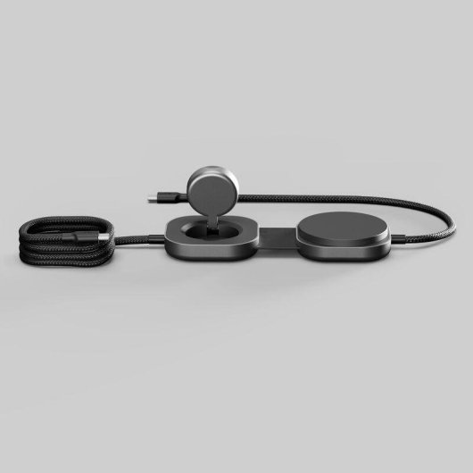 Cargador inalámbrico Zens Qi2 USB-C negro compacto
