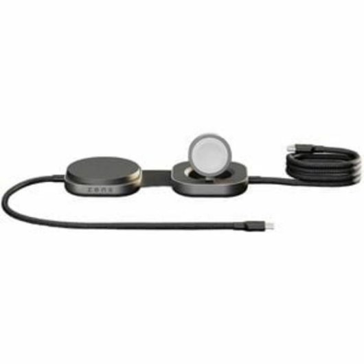 Cargador inalámbrico Zens Qi2 USB-C negro compacto