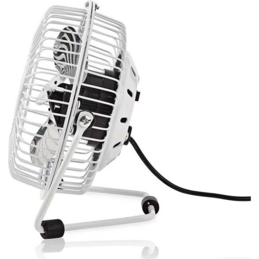 Mini Ventilador USB de Sobremesa Nedis FNDK1WT10 3W 1 Velocidad Inclinación Ajustable Compacto