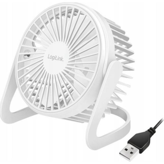 Ventilador de Sobremesa LogiLink UA0402 USB Silencioso Inclinación Ajustable Compacto
