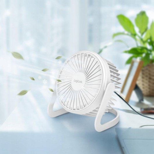 Ventilador de Sobremesa LogiLink UA0402 USB Silencioso Inclinación Ajustable Compacto