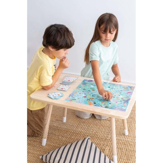 Juego de Observación Save the Ocean APLI Kids Tablero 40x40 cm 40 Cartas 24 Stickers