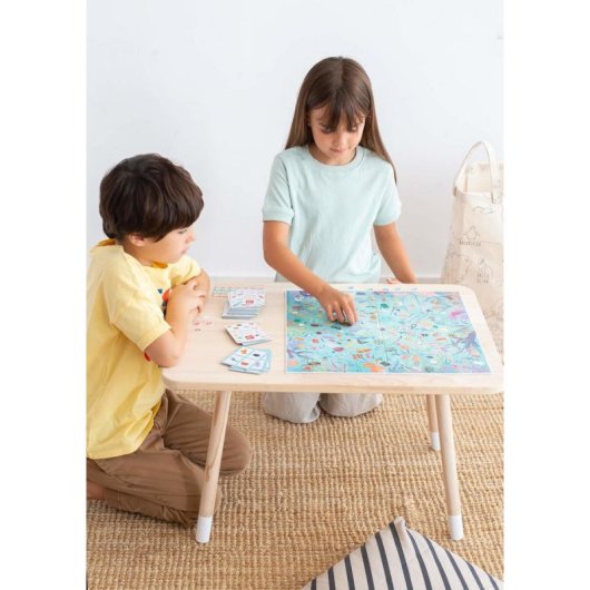 Juego de Observación Save the Ocean APLI Kids Tablero 40x40 cm 40 Cartas 24 Stickers