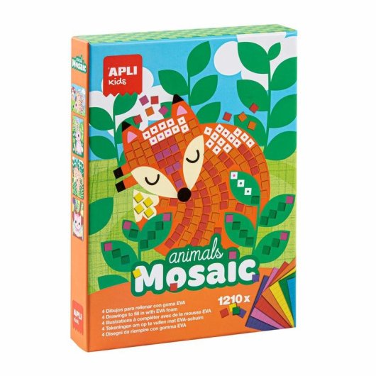 Gioco di Mosaico APLI Kids Animali in Gomma EVA Pre-tagliata