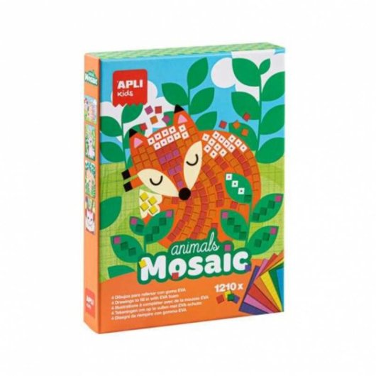 Gioco di Mosaico APLI Kids Animali in Gomma EVA Pre-tagliata