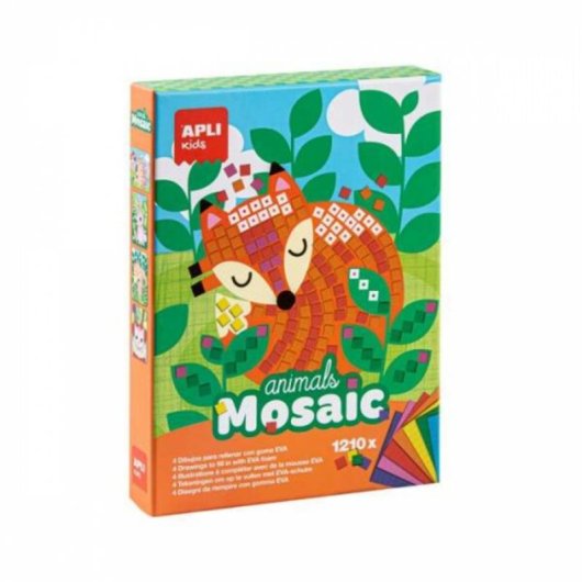Gioco di Mosaico APLI Kids Animali in Gomma EVA Pre-tagliata