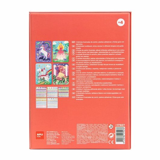Gioco di Mosaico APLI Kids 17927 Multicolore 4 Lamine 276 Diamanti