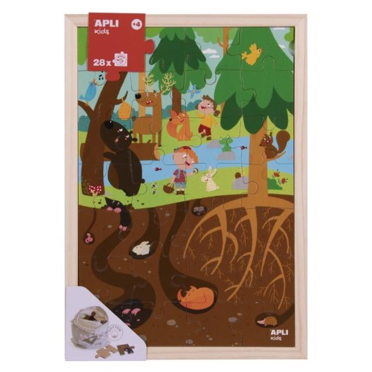 Puzzle APLI Kids El Bosque 28 Holzteile