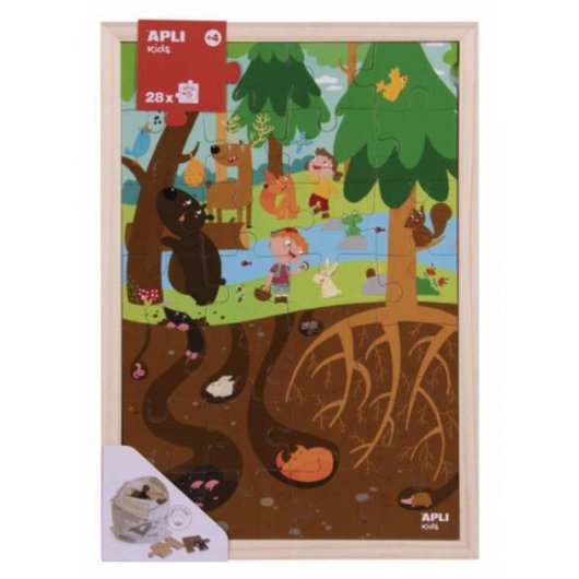 Puzzle APLI Kids El Bosque 28 Holzteile