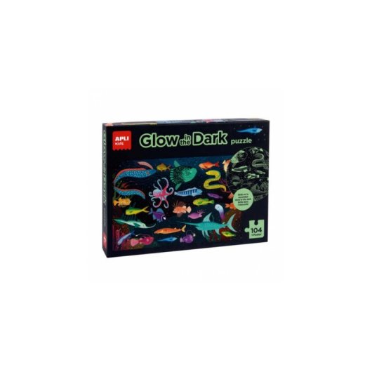 Puzzle APLI Kids 104 pezzi 5 anni Oceano Fluorescente