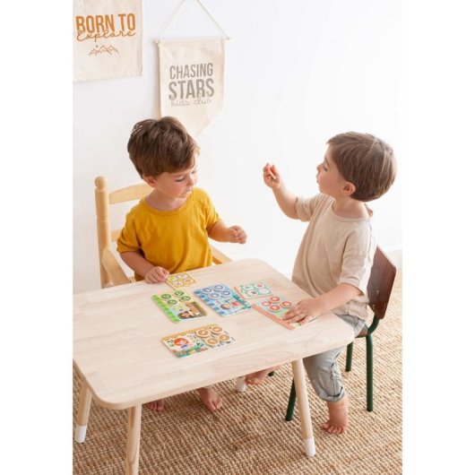 Juego Memo Loto de Madera APLI Kids 18903 Memoria y Deducción 2 a 4 Jugadores