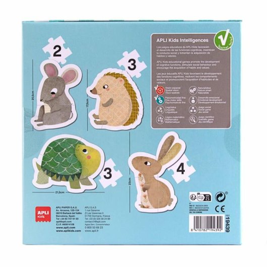 Puzzle APLI Kids 19439 12 pezzi Animali 2 anni