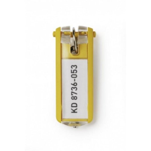Portachiavi Durable Key Clip Giallo 25 mm x 68 mm 6 pezzi