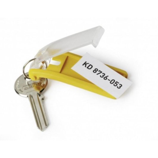 Portachiavi Durable Key Clip Giallo 25 mm x 68 mm 6 pezzi