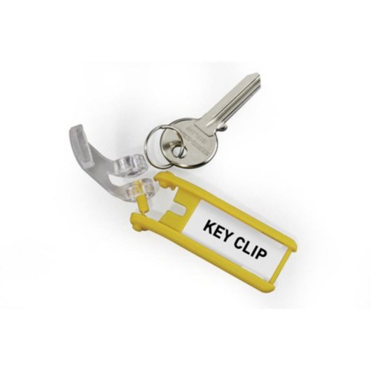 Portachiavi Durable Key Clip Giallo 25 mm x 68 mm 6 pezzi