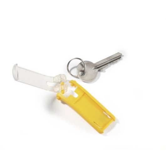 Portachiavi Durable Key Clip Giallo 25 mm x 68 mm 6 pezzi
