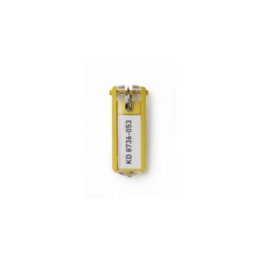 Portachiavi Durable Key Clip Giallo 25 mm x 68 mm 6 pezzi