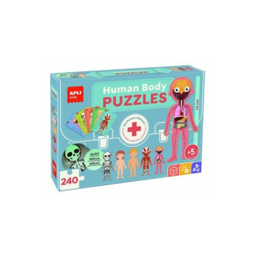 Puzzle Educativo APLI Menschlicher Körper 240 Teile +5 Jahre