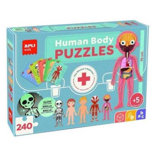 Puzzle Educativo APLI Menschlicher Körper 240 Teile +5 Jahre