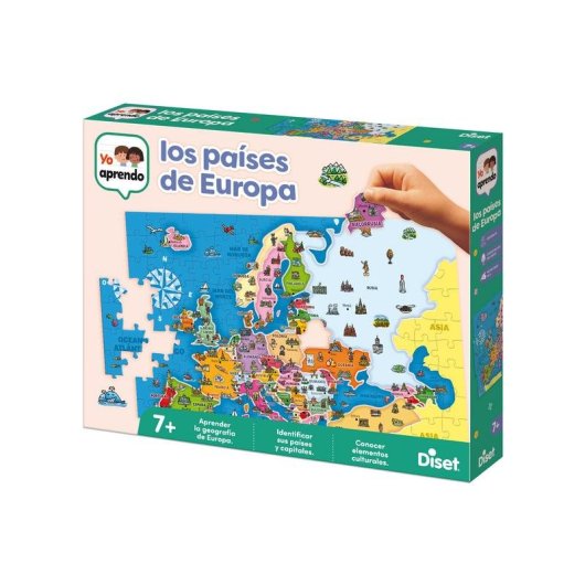 Puzzle Diset Yo Aprendo - Países de Europa Juego Educativo Cartón 7 años