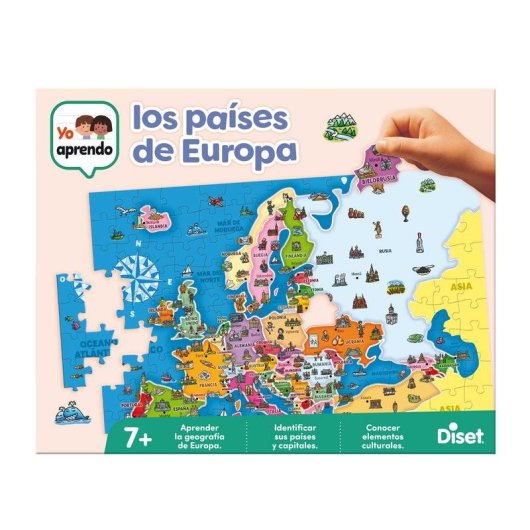 Puzzle Diset Yo Aprendo - Países de Europa Juego Educativo Cartón 7 años