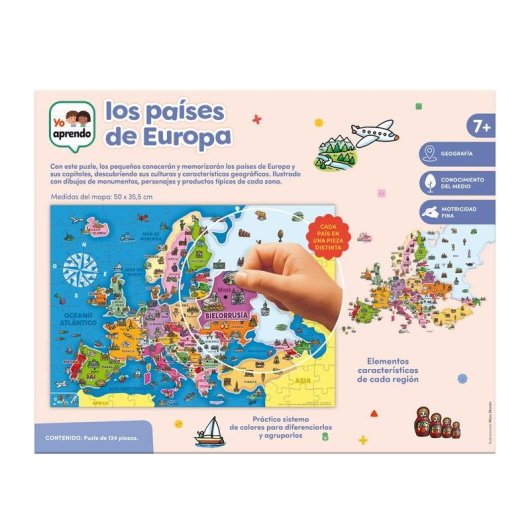 Puzzle Diset Yo Aprendo - Países de Europa Juego Educativo Cartón 7 años