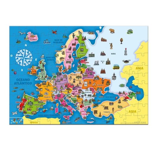 Puzzle Diset Yo Aprendo - Países de Europa Juego Educativo Cartón 7 años