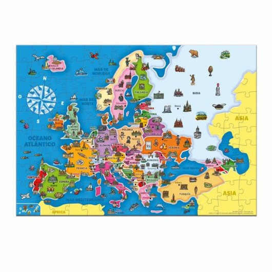 Puzzle Diset Yo Aprendo - Países de Europa Juego Educativo Cartón 7 años