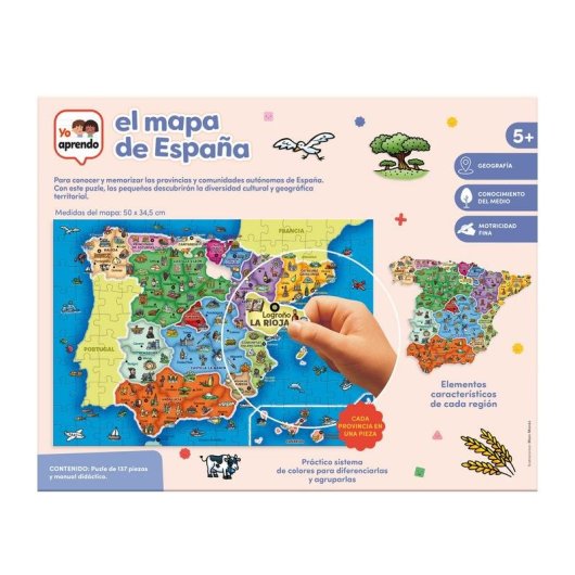 Puzle Diset Yo Aprendo - Provincias de España 5 años Cartón