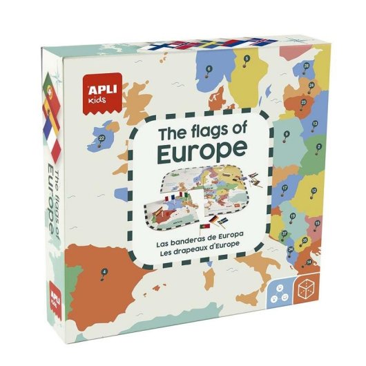 Puzzle APLI Kids 19437 Flaggen 4 Teile 5 Jahre