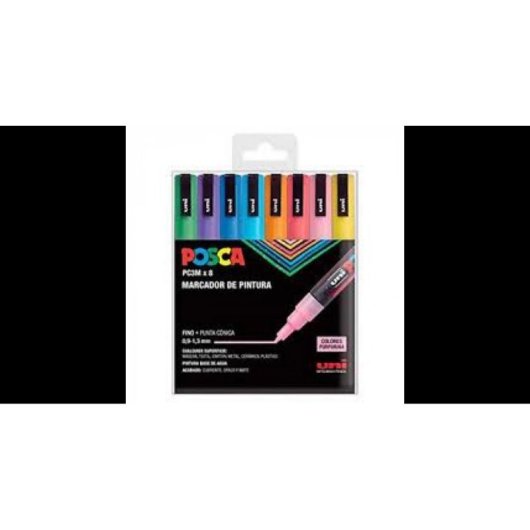 Posca PC-3M 8 Farben Purpurina Stiftset