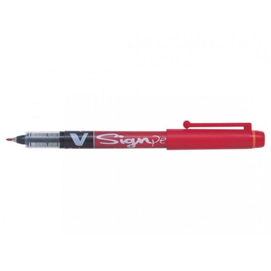 Kugelschreiber Pilot V-Sign Zylindrisch Rot 0,6 mm Mittel