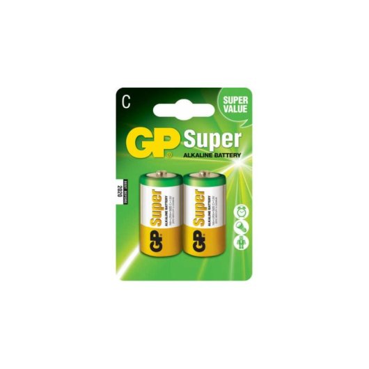 GP Batteries Super Alkaline C 1.5V Batterie 2er Pack